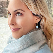 Load image into Gallery viewer, simple aqua water drop earrings

