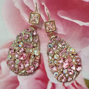 rosa scintillante statement earrings