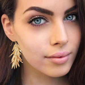 gold & platinum tassel earrings