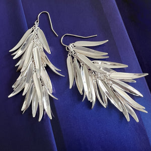 gold & platinum tassel earrings