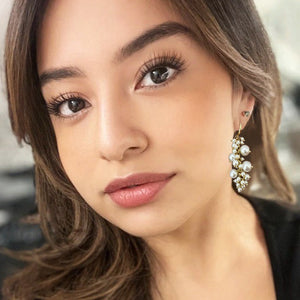 cluster di perle drop earrings