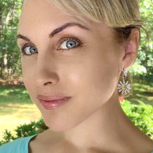 Load image into Gallery viewer, Sparkling Crystal Sunflower Earrings
