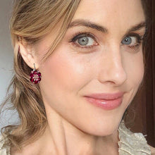 Load image into Gallery viewer, rosa rubino drop earrings
