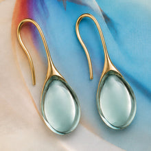 Load image into Gallery viewer, sleek aquamarine  glass drop
