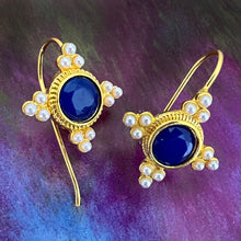 Load image into Gallery viewer, cobalt &amp; pearl drops
