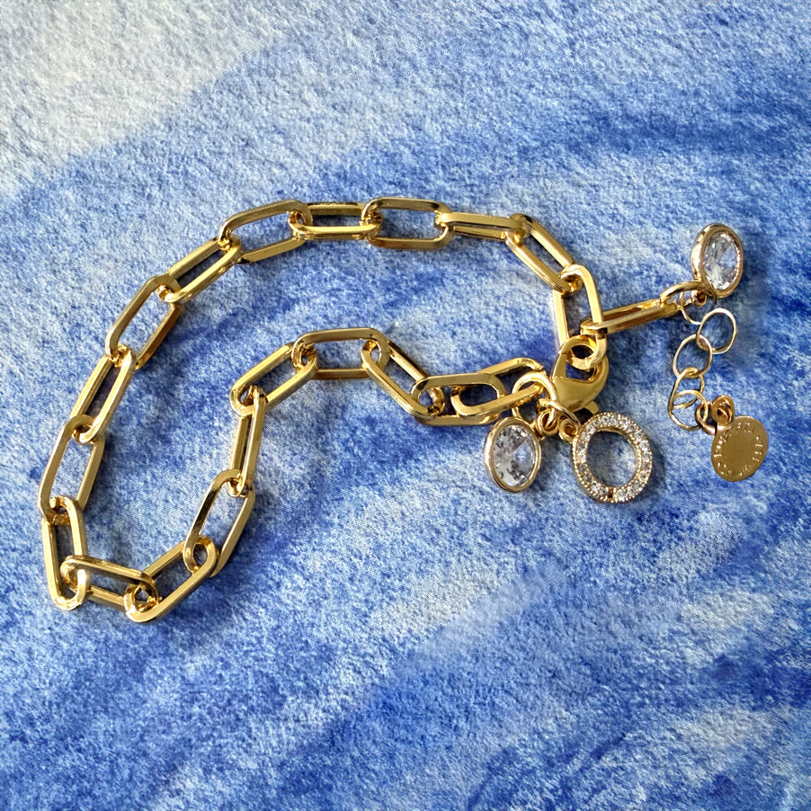 sparkling paper clip bracelet