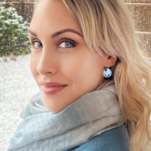 Load image into Gallery viewer, light sapphire pixel drop earring
