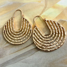 Load image into Gallery viewer, gold ribbon layered hoop
