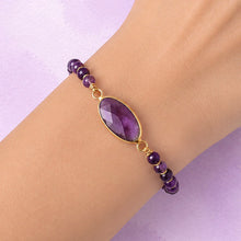 Load image into Gallery viewer, Natural Amethyst Braided Bracelet
