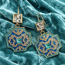 Load image into Gallery viewer, exquisite elegant inlaid crystal &amp; cubic zirconia drop earrings
