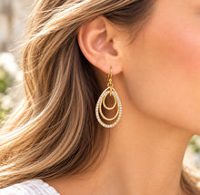 Load image into Gallery viewer, celestial gold sparkle earrings
