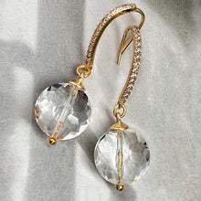 Load image into Gallery viewer, pave crystal drop earring
