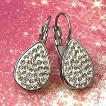 Load image into Gallery viewer, lacrima pave crystal earrings
