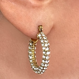 gold pure sparkle hoops