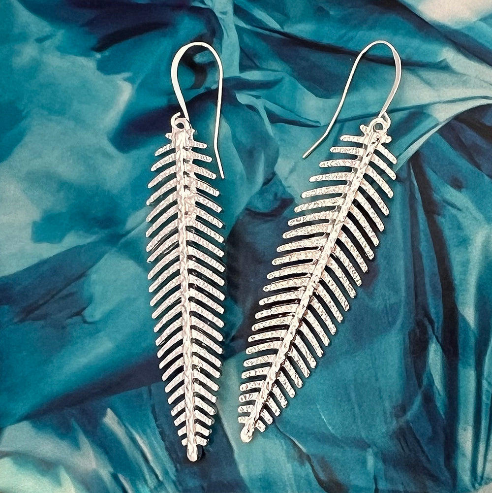 long leaf earrings